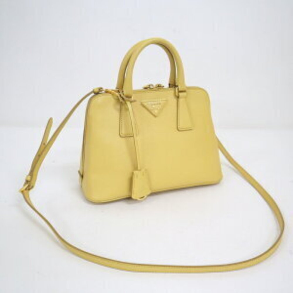 PRADA Saffiano Luxe Handbag Yellow